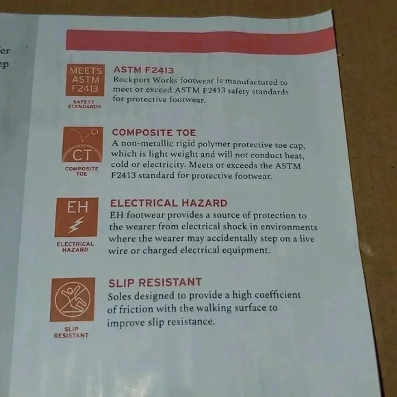 Rockport Work Pulse Tech Work Safety Boots Comp Toe BlackRK778 Women's Size 9.5M - Picture 11 of 11